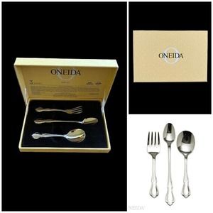 Oneida Baby Chateau Stainless Flatware Silverware Boxed Set